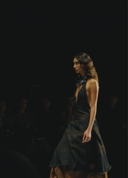 VESTIDO HALTER MEZCLILLA