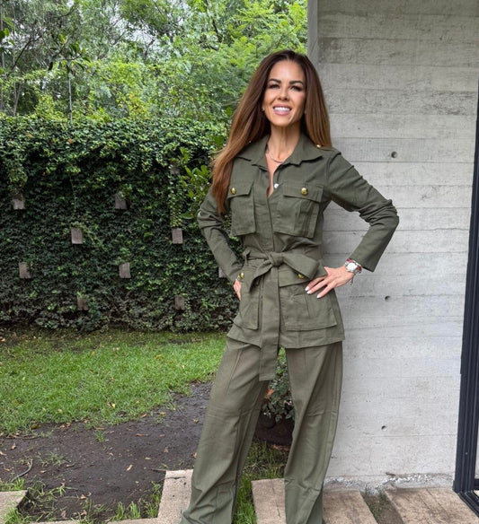 SET DE JACKET Y PANTALÓN DE LINO