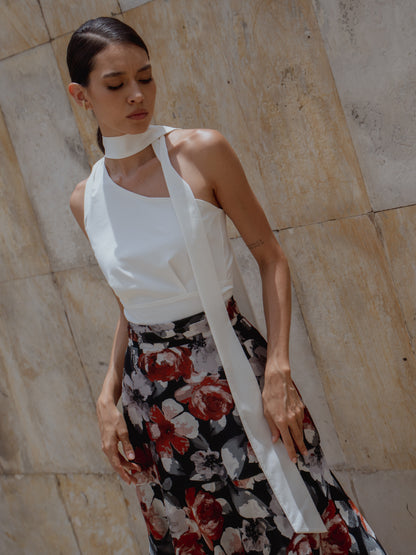 BLUSA UN HOMBRO CON ESTOLA