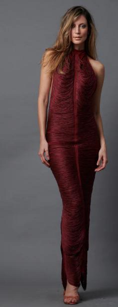 Vestido halter, escote en espalda