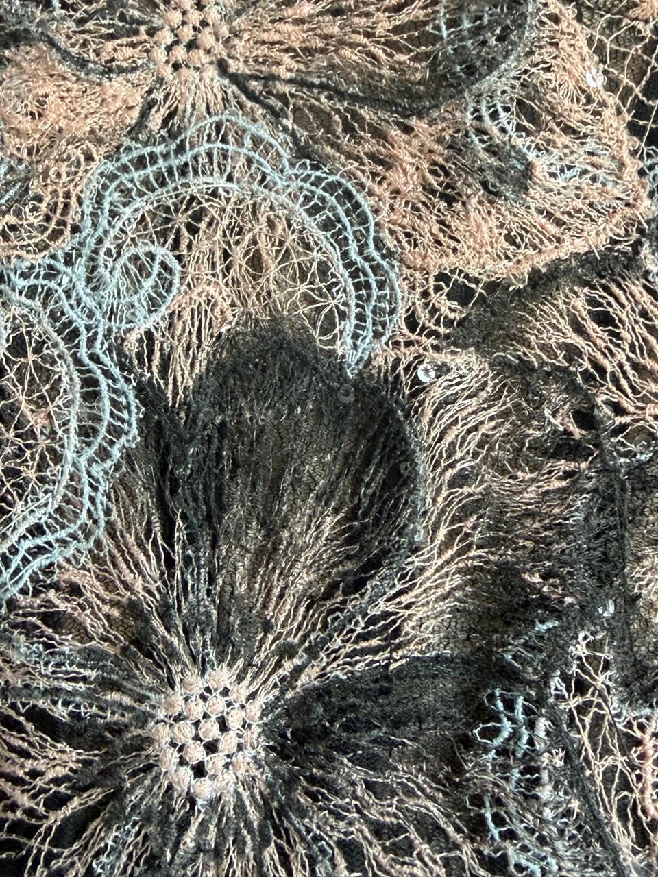 BUSTIER CON FLORES PINTADAS A MANO