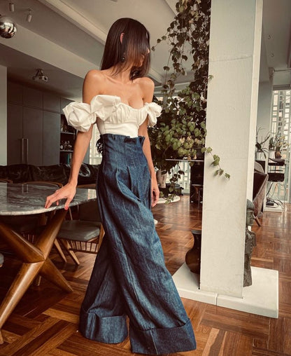 JEANS CON VALENCIANA ANCHA